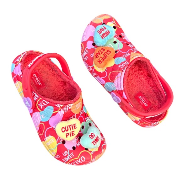 Crocs x Sweethearts Classic Lined Elevated Clogs Little Kids Size J2 - Picture 1 of 12